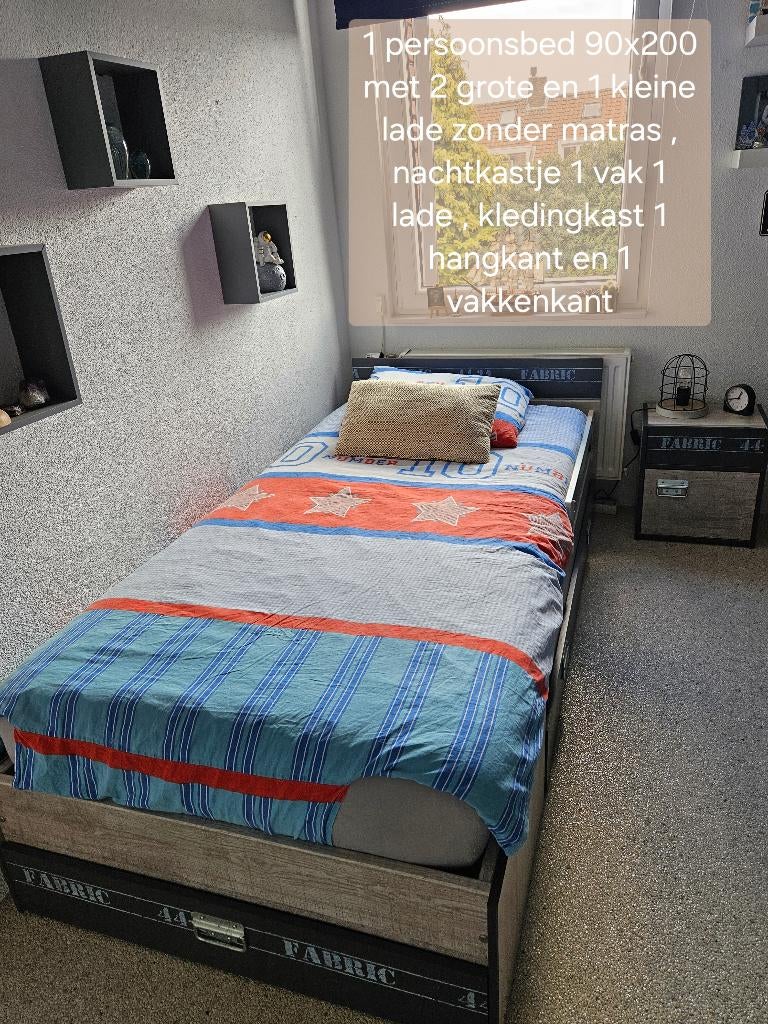 Tiener slaapkamer jongens  merk fabric, Huis en Inrichting, Ophalen, Zo goed als nieuw, Eenpersoons