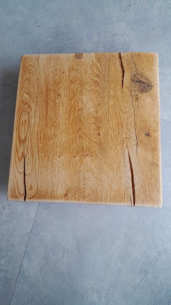 Eikenhouten Plantentrolley 30x30x5 cm met Zwenkwielen, Ophalen of Verzenden, Nieuw, Bruin, Hout