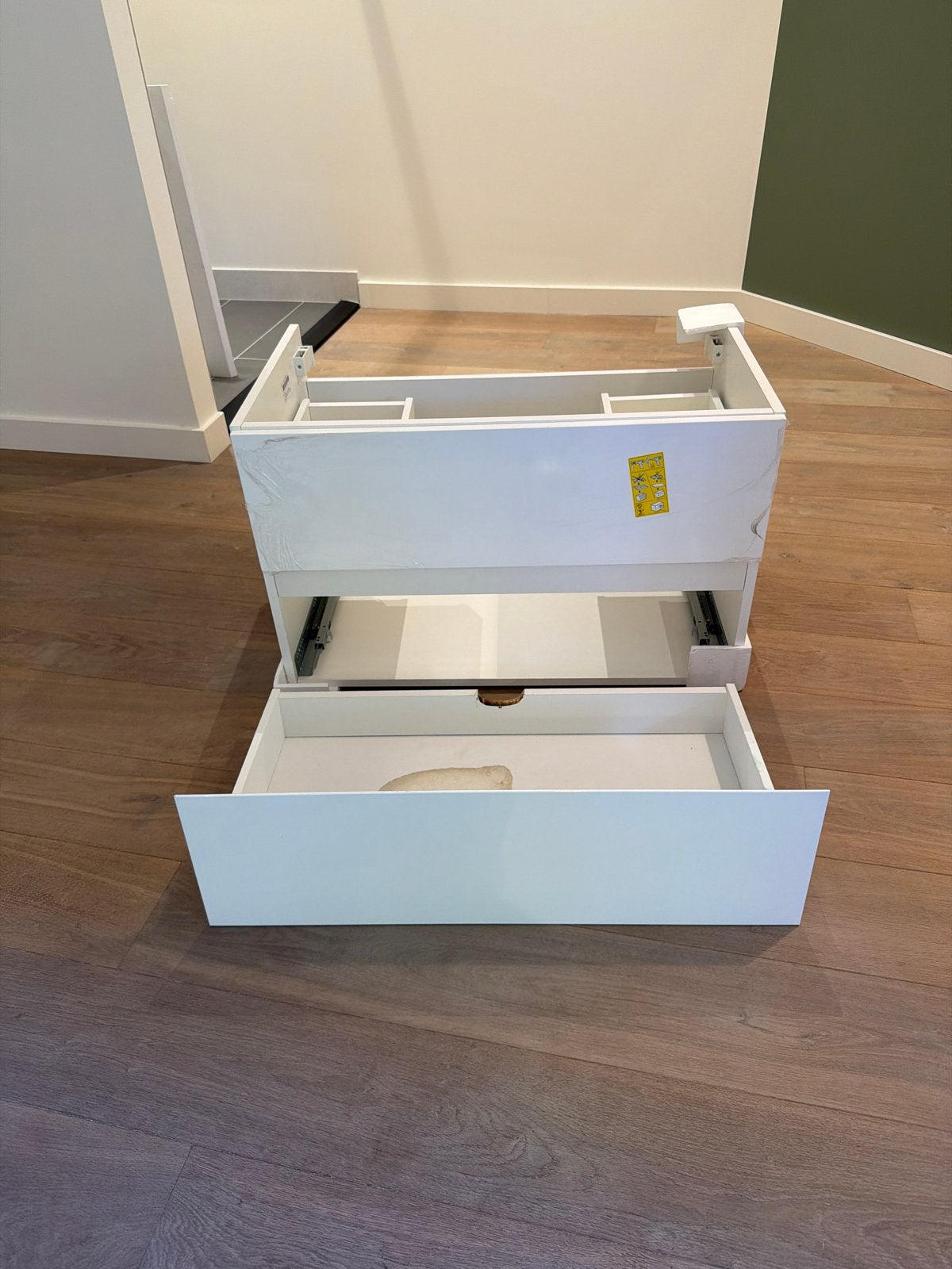 Badmeubelset London met lade - zonder wasblad - waterschade, Zo goed als nieuw, Minder dan 100 cm, Wastafelkast, 25 tot 50 cm