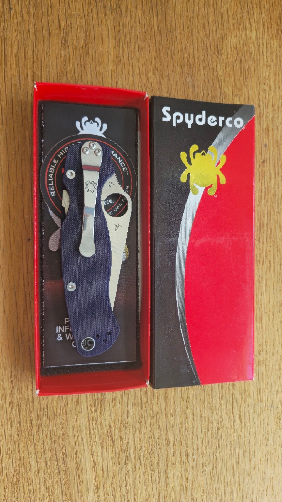 Spyderco Para Military 2 - S110V - Dark blue g10 - PE, Ophalen of Verzenden, Nieuw