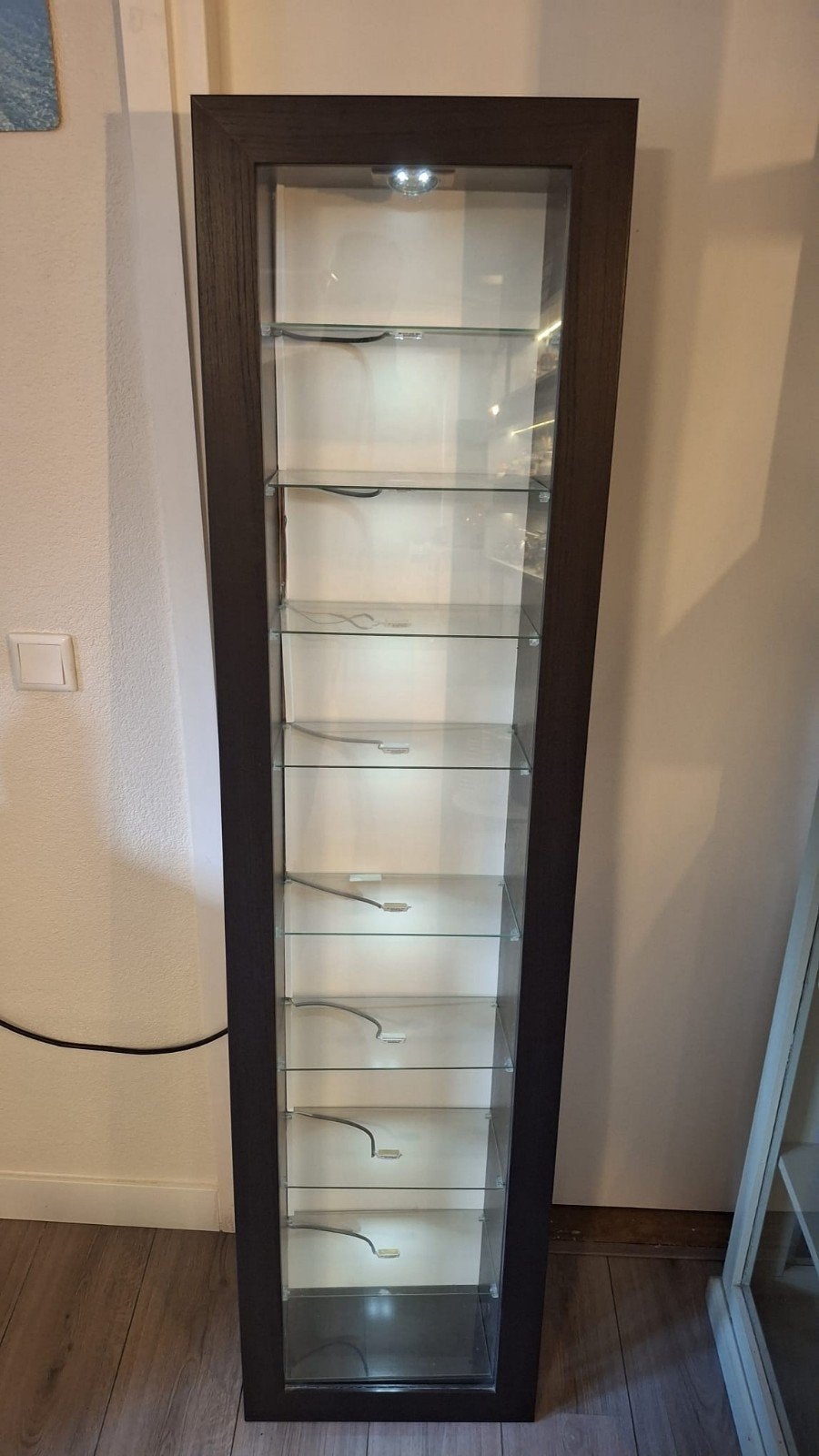 Vitrinekast met verlichting, Ophalen, 50 tot 100 cm, Zo goed als nieuw, 150 tot 200 cm