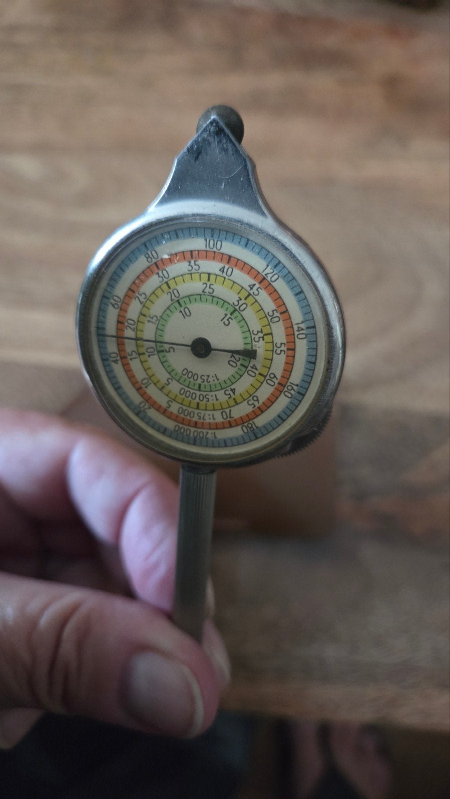 Vintage Kaartmeter met Leren Etui - Nauwkeurige Afstandsmet, Ophalen of Verzenden