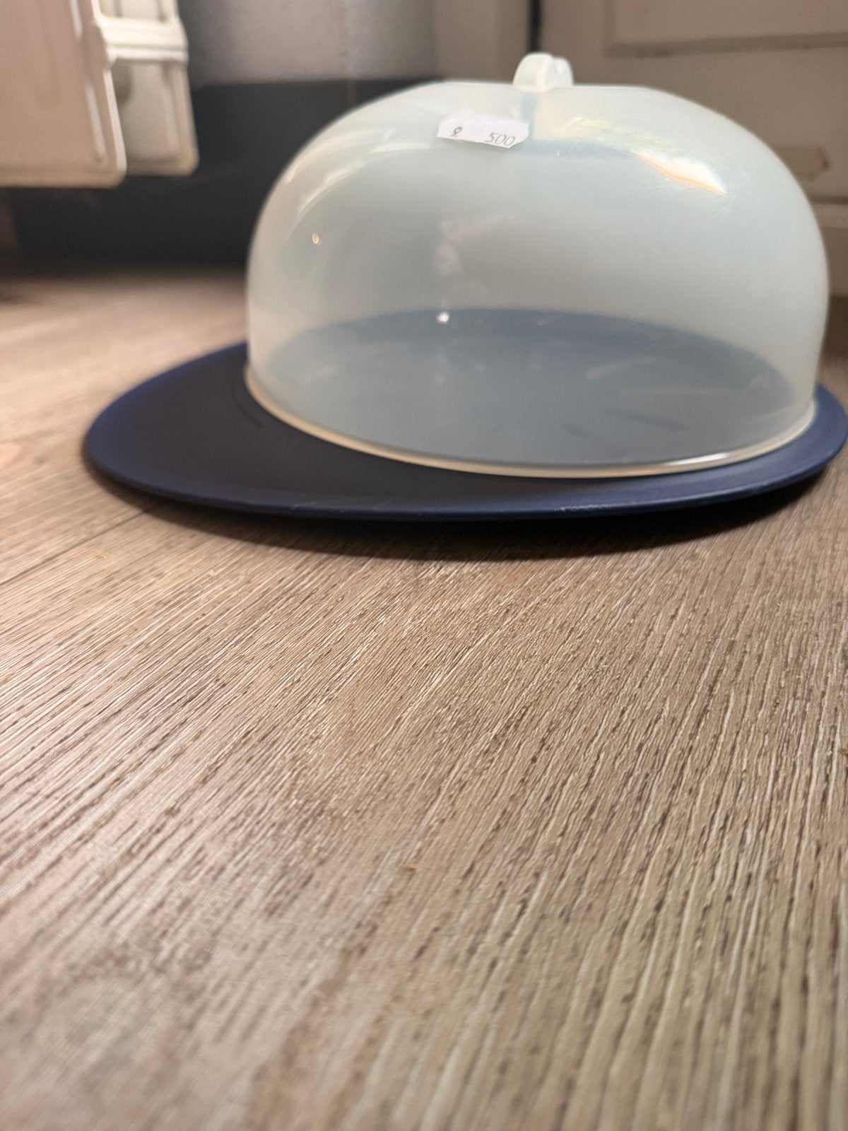 Tupperware Taartdoos / Serveerschaal - Blauw/Wit, Gebruikt, Schaal, Blauw, Ophalen of Verzenden