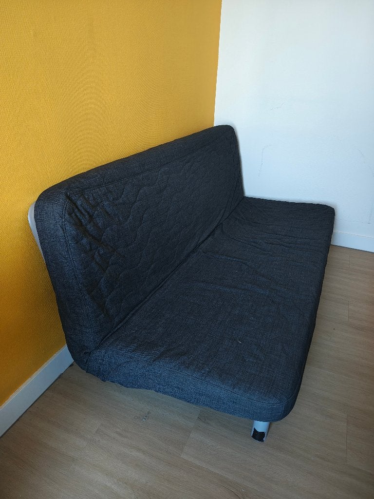 Ikea Beddinge slaapbank, Zwart, Zo goed als nieuw, Twijfelaar, 200 cm