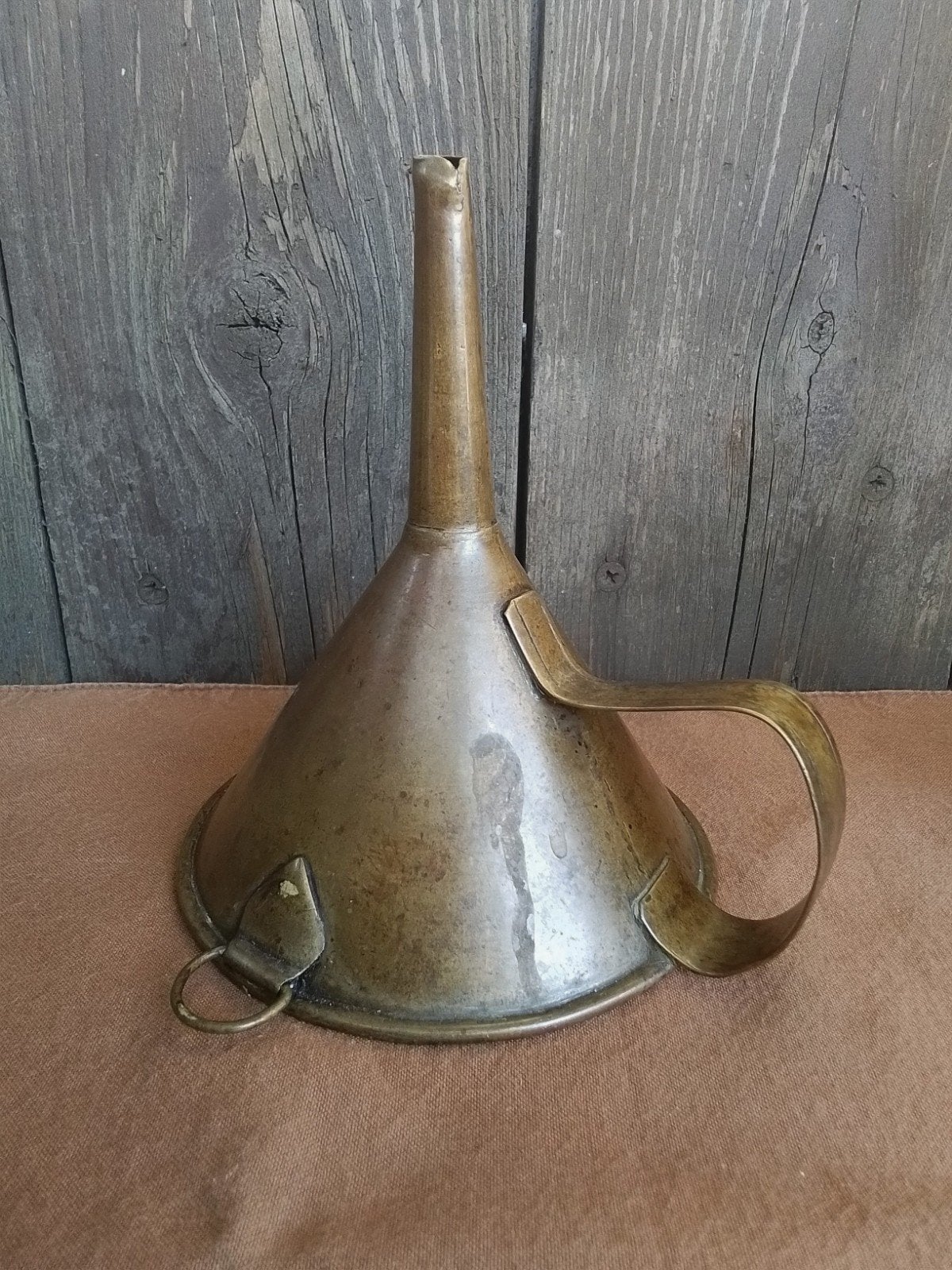 Antieke koperen trechter - 16cm hoog, 218 gram, Ophalen of Verzenden