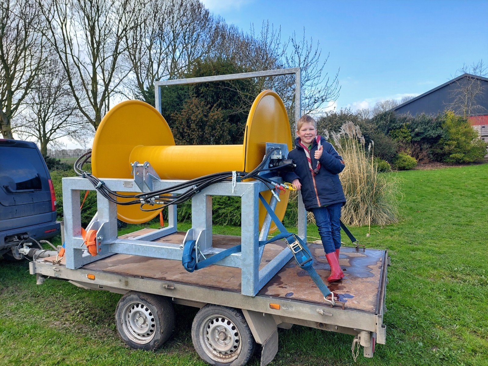 NEW Slanghaspel,slangenhaspels, slangen, haspels en gebruikt, Ophalen, Glastuinbouw, Beregening en Drainage
