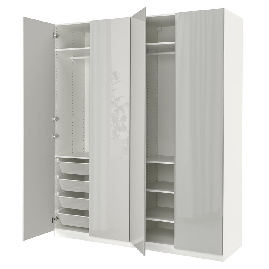 Ikea Fardal hoogglans grijs deuren (3 stuks), Ophalen, 50 tot 100 cm, 200 cm of meer