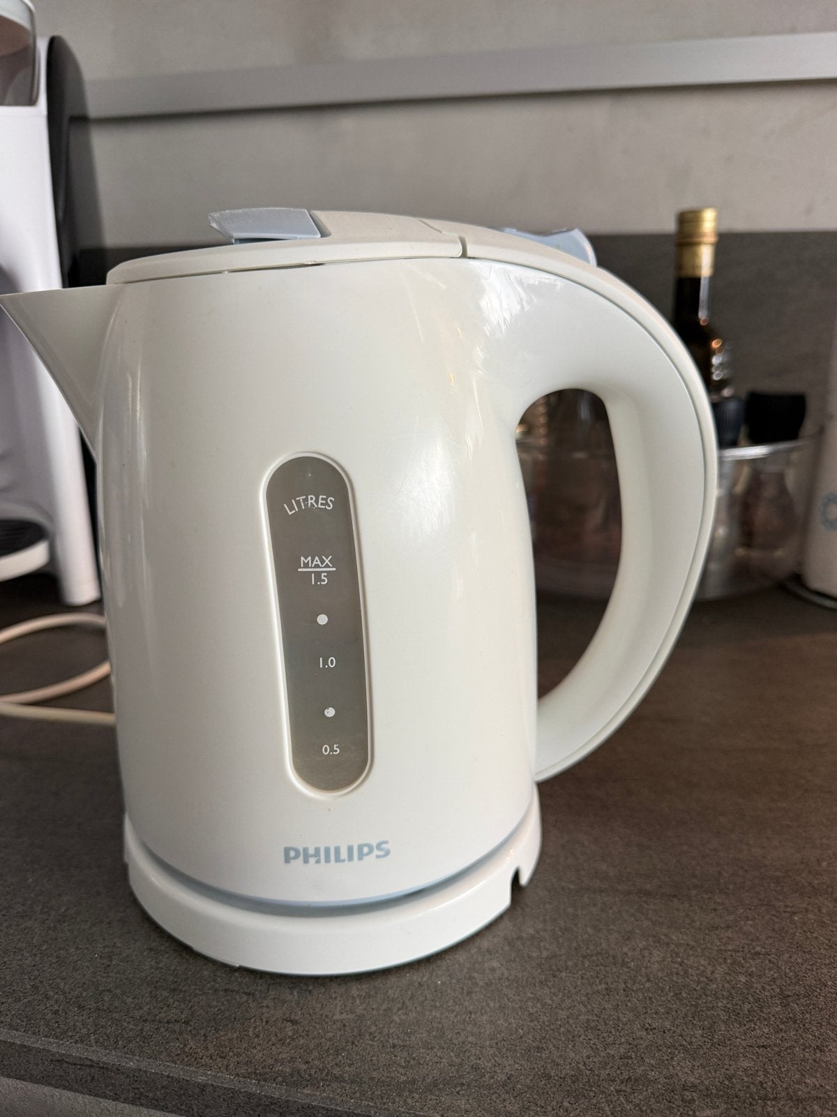 Philips Waterkoker - Wit, 1.5 Liter, 1 tot 2 liter, Ophalen of Verzenden, Gebruikt