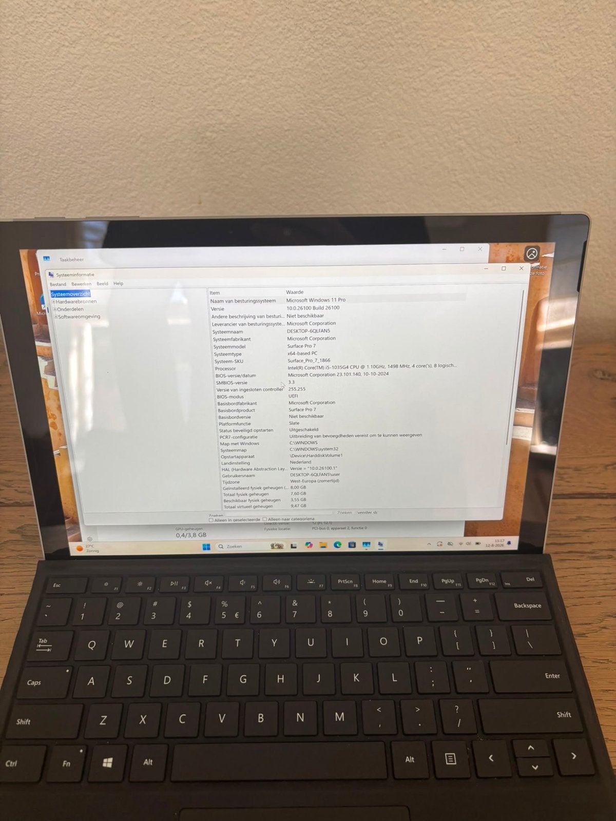 Microsoft Surface Pro 7 i5-1035G4 8GB RAM 128GB SSD