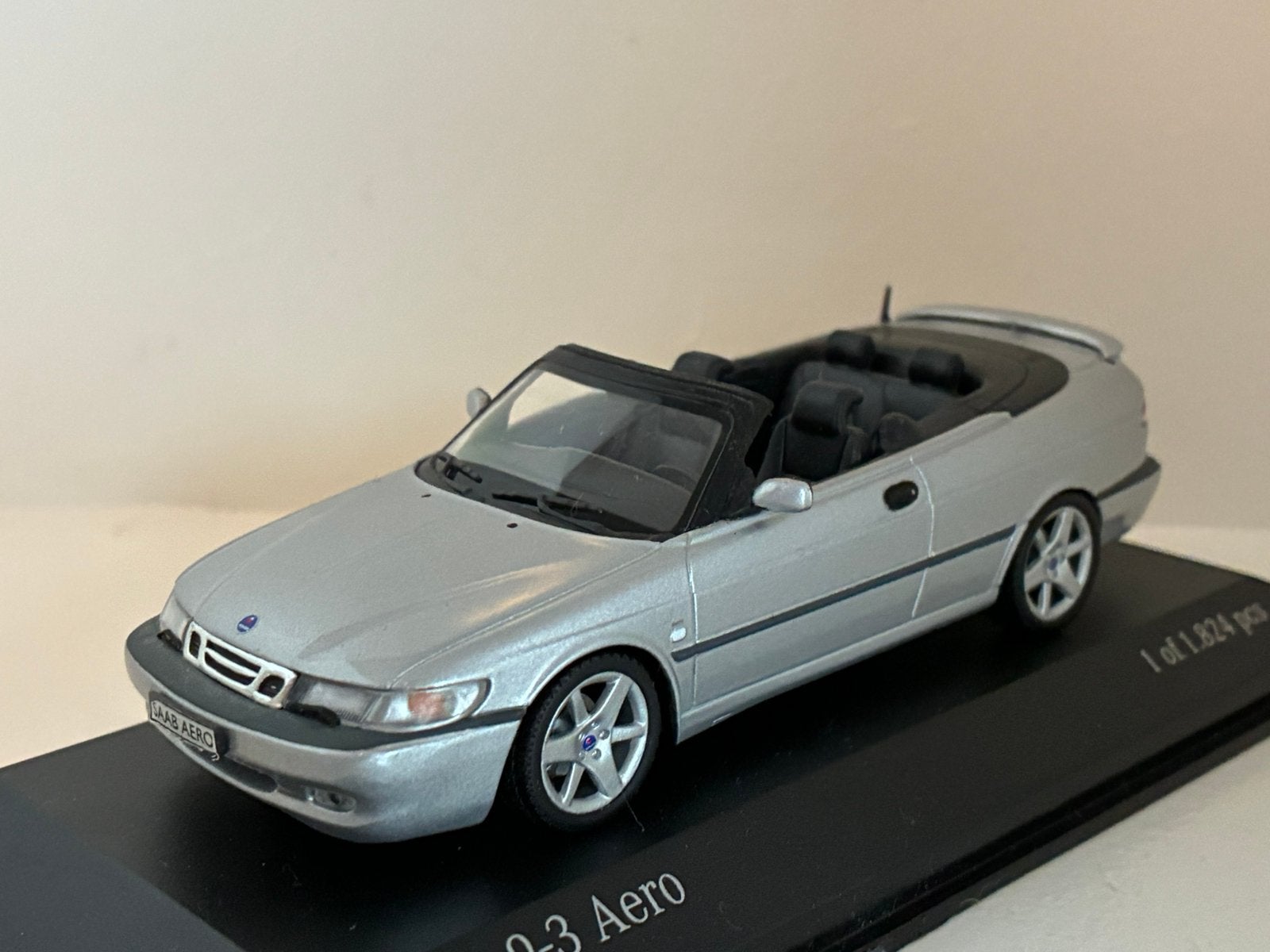 Saab 9-3 Cabrio Aero 2001 Minichamps, Ophalen of Verzenden, Zo goed als nieuw, Auto, MiniChamps