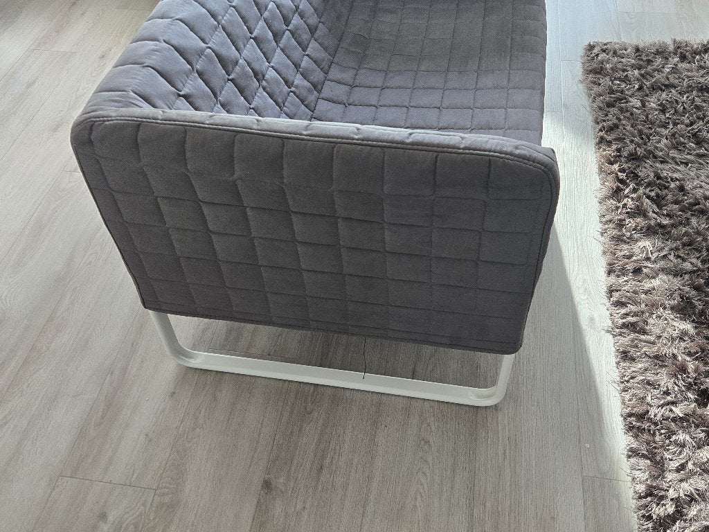 Compacte IKEA KNOPPARP 2-zitsbank (Grijs) – Ideale staat!, Ophalen, Tweepersoons, 75 tot 100 cm, Zo goed als nieuw