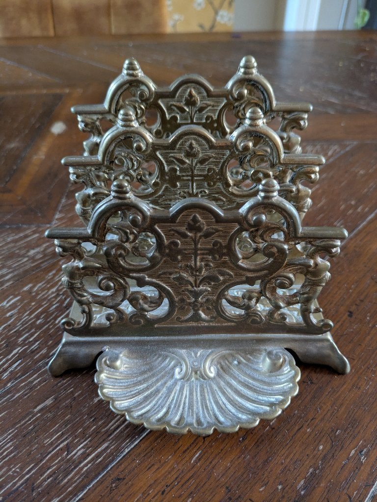 Mooie koperen brievenhouder poststukhouder, Ophalen of Verzenden, Koper