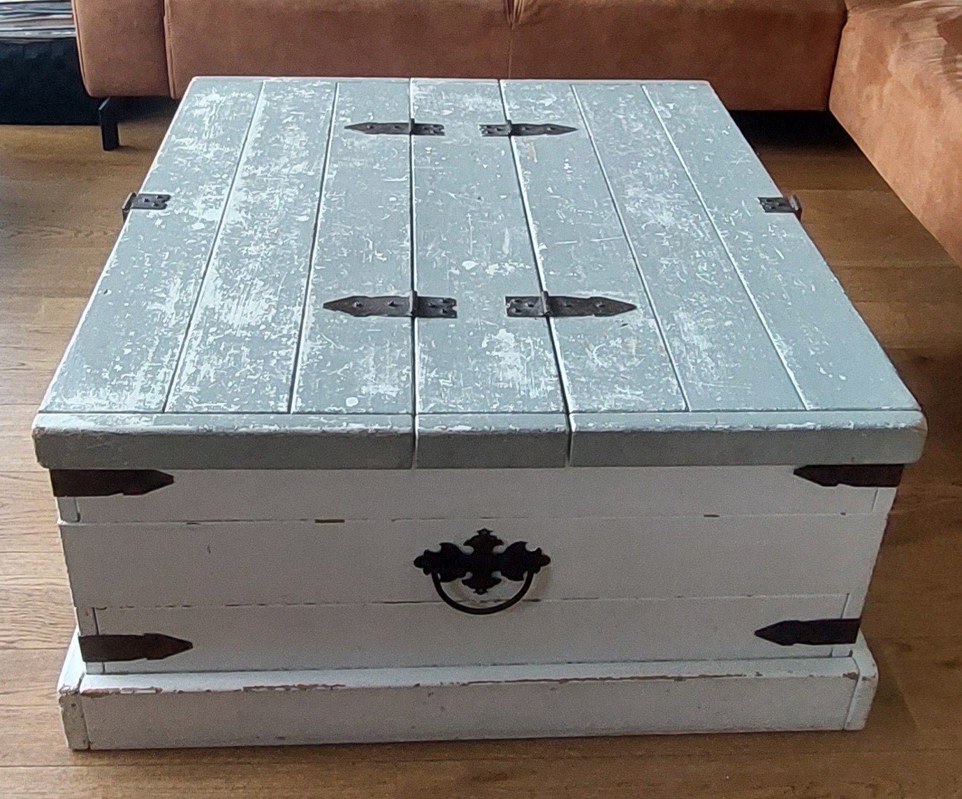 Kist/salontafel met opbergruimte, Ophalen, Gebruikt, 50 tot 100 cm, 50 tot 100 cm