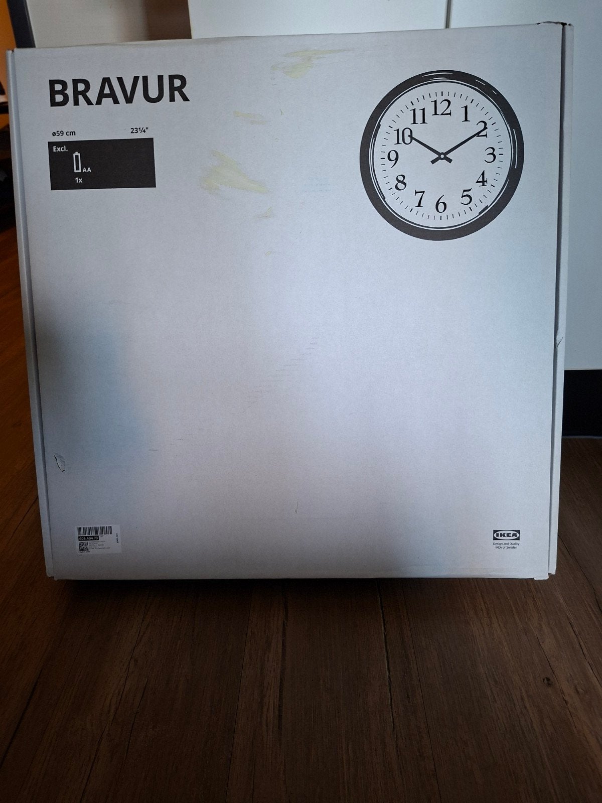 IKEA BRAVUR Wandklok - Nieuw in doos, Ø59 cm, Ophalen, Nieuw, Wandklok