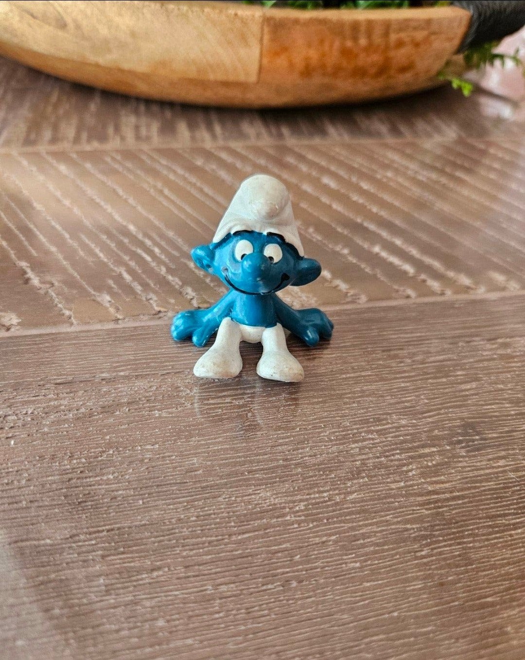 Vintage Schleich Smurf uit 1979 - Hong Kong editie, Ophalen of Verzenden, Gebruikt, Poppetje, Figuurtje of Knuffel