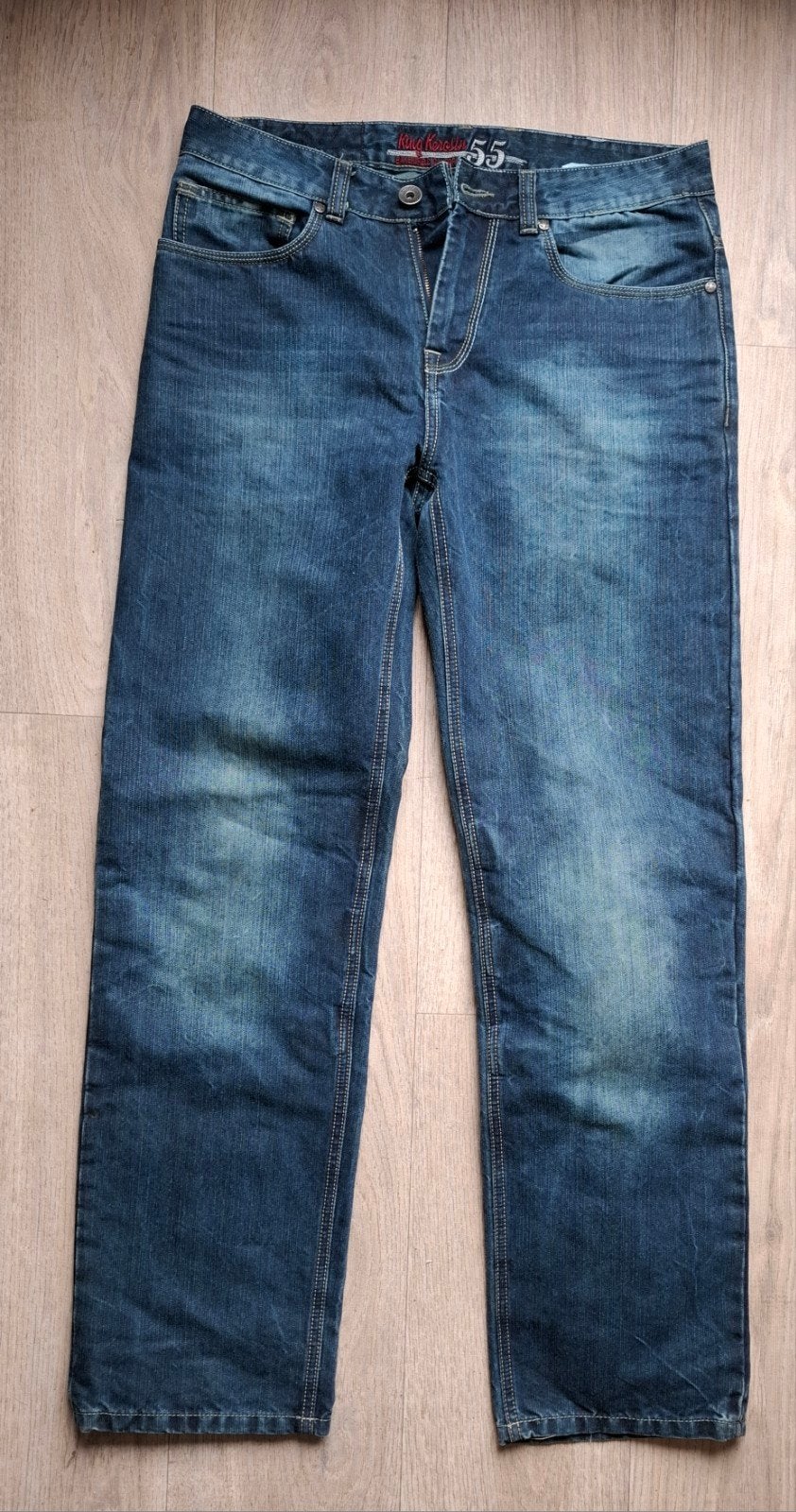 King Kerosin Denim Speedking Jeans W34/L34, Blauw, King Kerosin, Ophalen of Verzenden, W33 - W34 (confectie 48/50)
