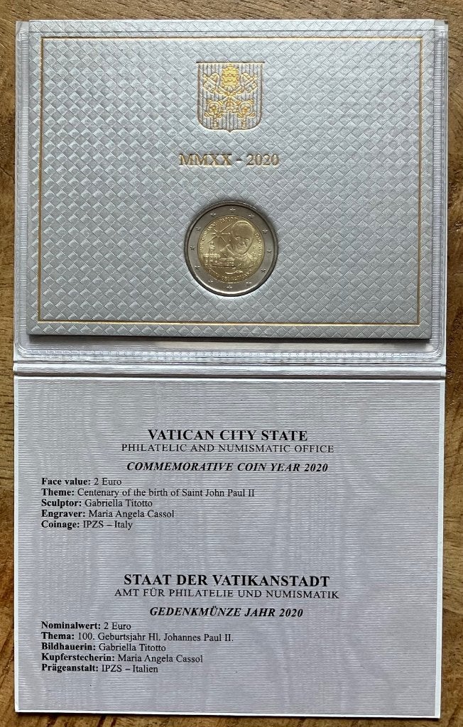 2 euro 2020 Vaticaan - Johannes Paulus II (BU), Ophalen, Vaticaanstad, 2 euro, Losse munt