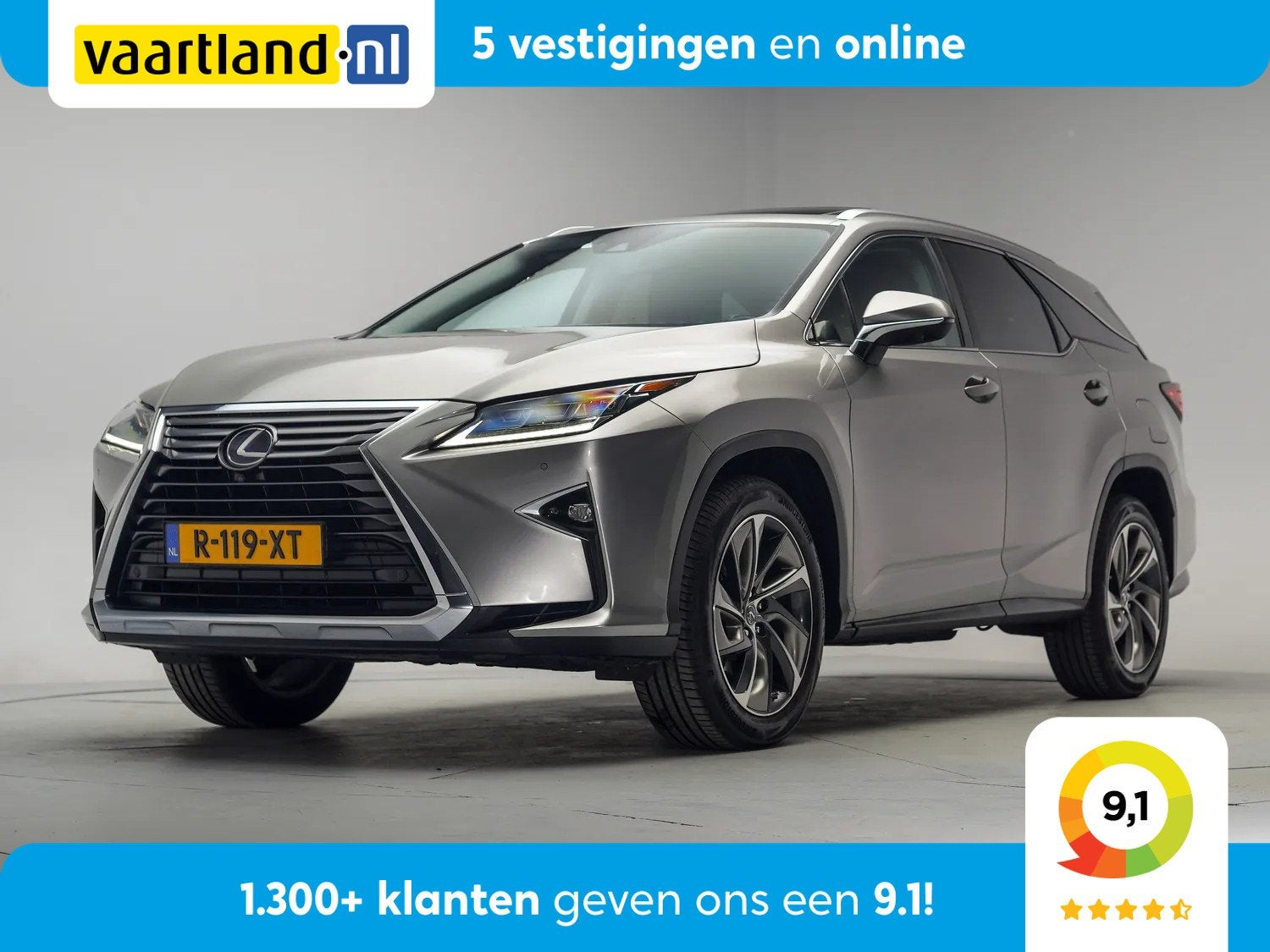 Lexus RX 450hL 4WD President Line 7 pers. [ Schuifdak Adapt., Auto's, Automaat, Gebruikt, 7 stoelen, Leder