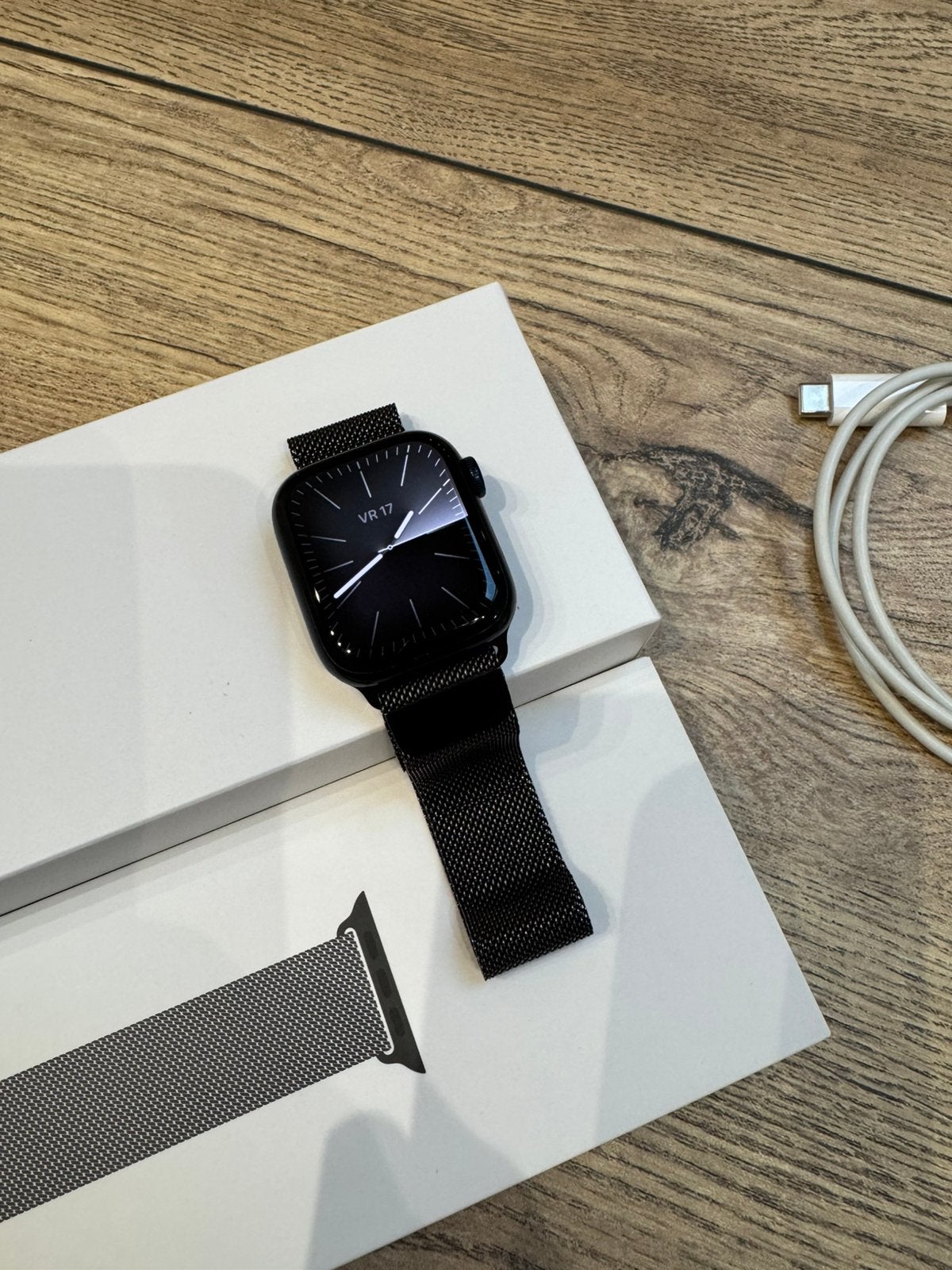 Apple Smart Watch Series 7, Sieraden, Tassen en Uiterlijk, Smartwatches, Ophalen, Zwart, IOS, Zo goed als nieuw