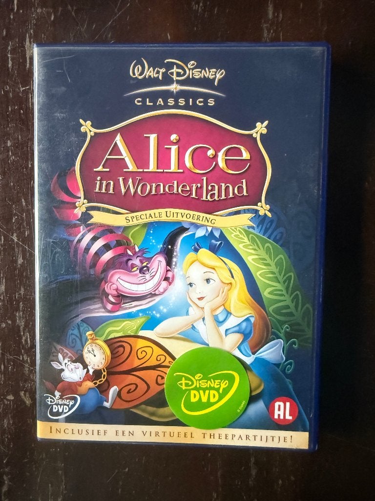 Walt Disney Alice in Wonderland DVD Speciale Uitvoering, Europees, Tekenfilm, Alle leeftijden, Nederlands