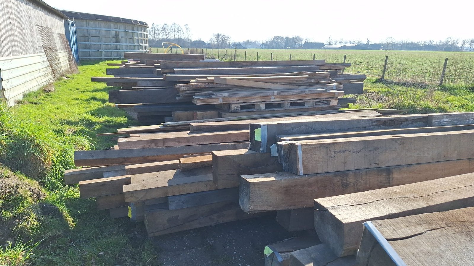 Eikenhout, Ophalen, Zo goed als nieuw, 250 cm of meer, Balken