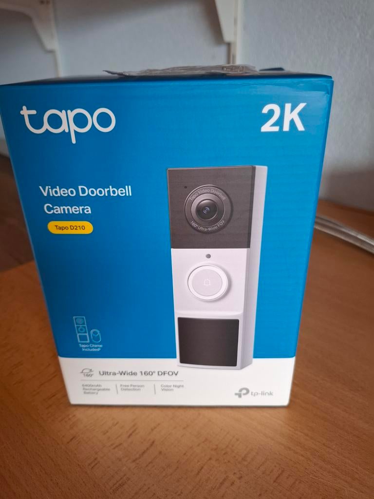 Tapo D210 2K Video Deurbel Camera, Huis en Inrichting, Deurbellen, Ophalen, Zo goed als nieuw, Draadloos