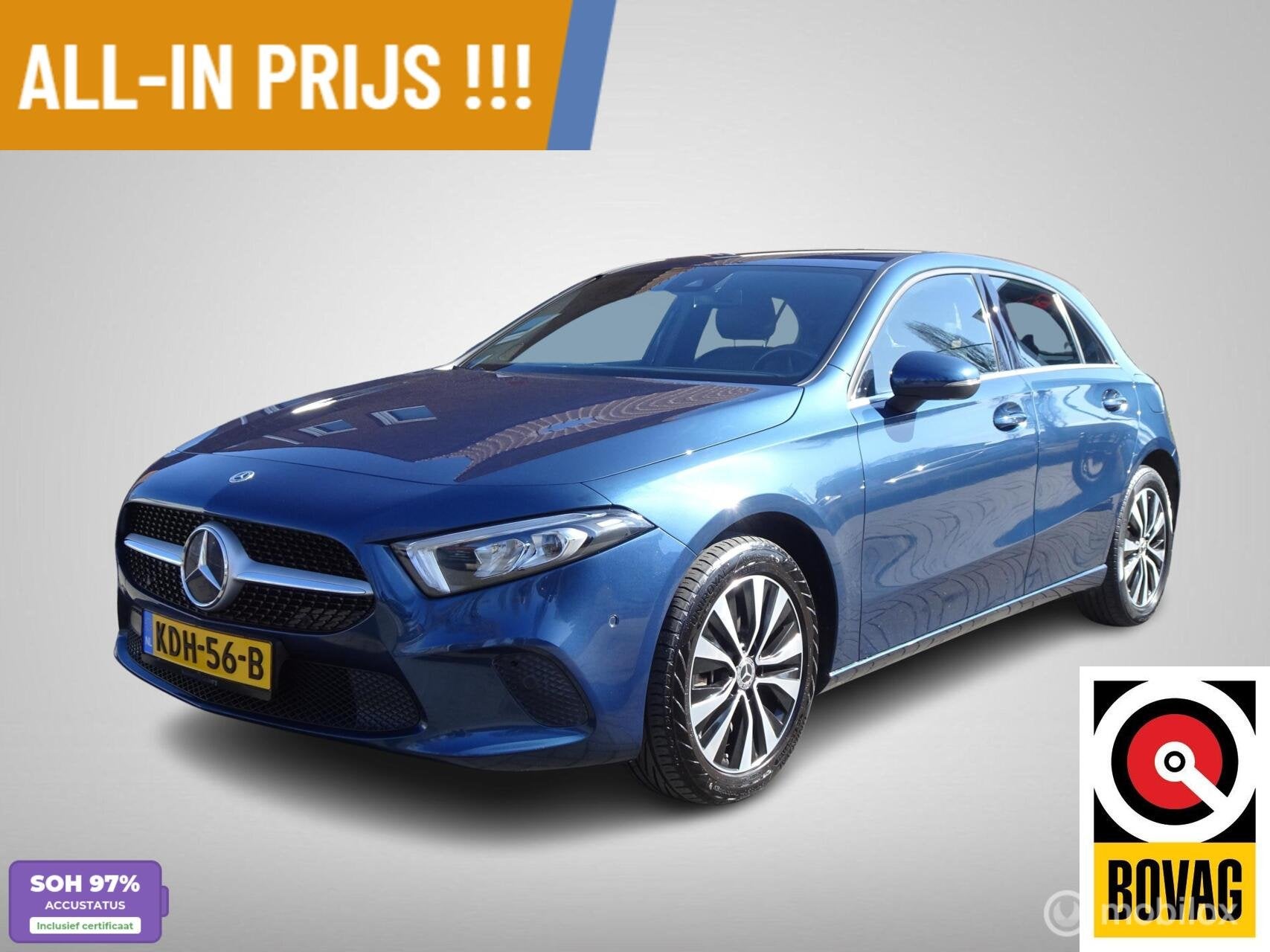 Mercedes A-klasse 250 e Business Line | Plug-in Hybrid | M-B, Gebruikt, 4 cilinders, Blauw, Leder en Stof