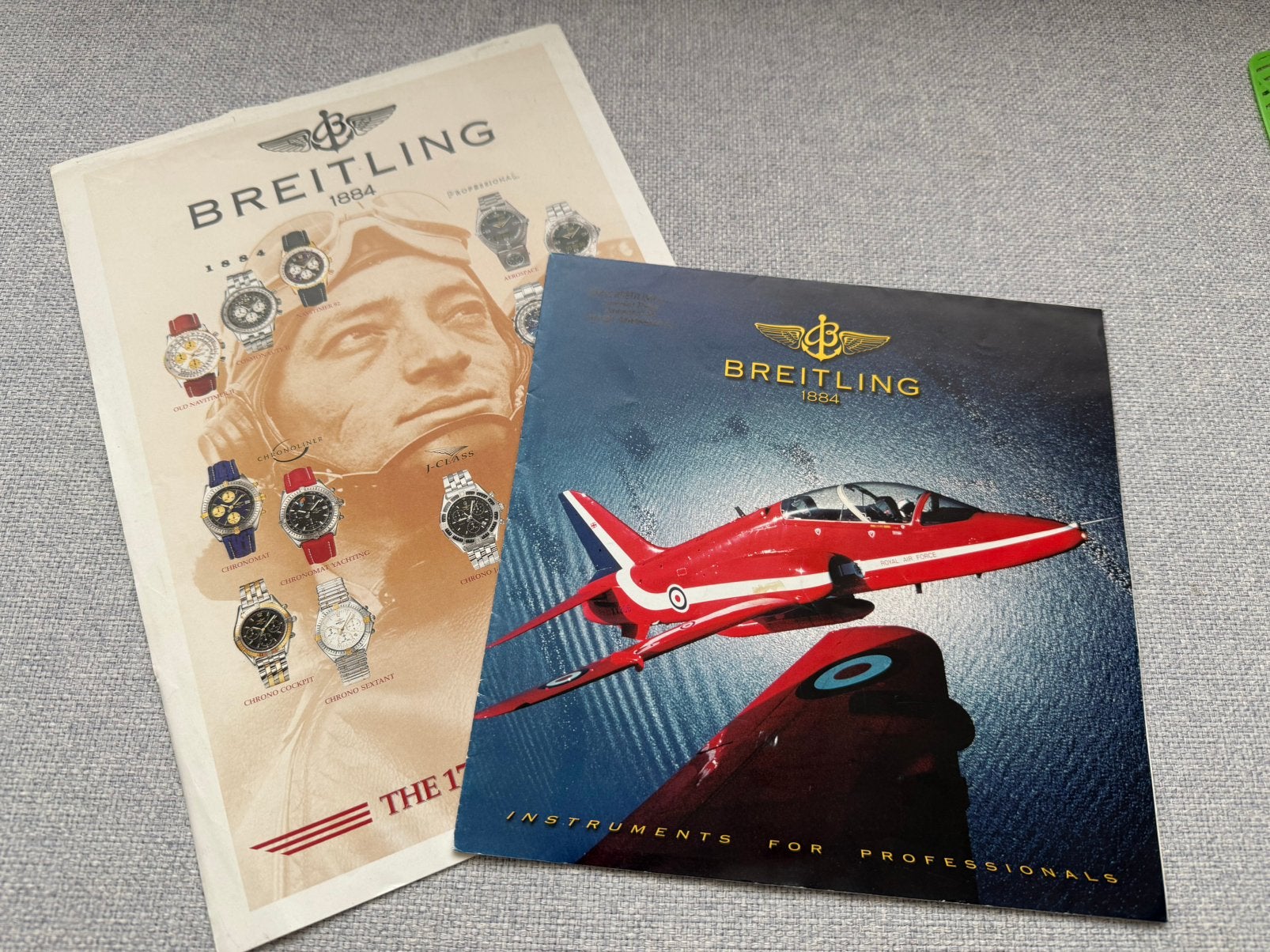 Flyer/postertje en foldertje Breitling horloges horloge, Ophalen of Verzenden, Gebruikt, Polshorloge, Breitling