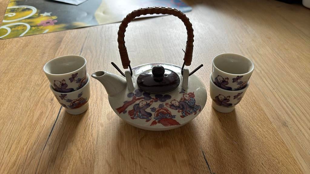 Japans “Geisha” lithofaan servies, Ophalen, Keramiek, Zo goed als nieuw, Overige stijlen