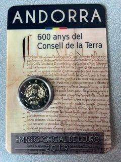2 Euro Andorra 2019 Herdenkingsmunt, Ophalen of Verzenden, Overige landen, 2 euro, Losse munt