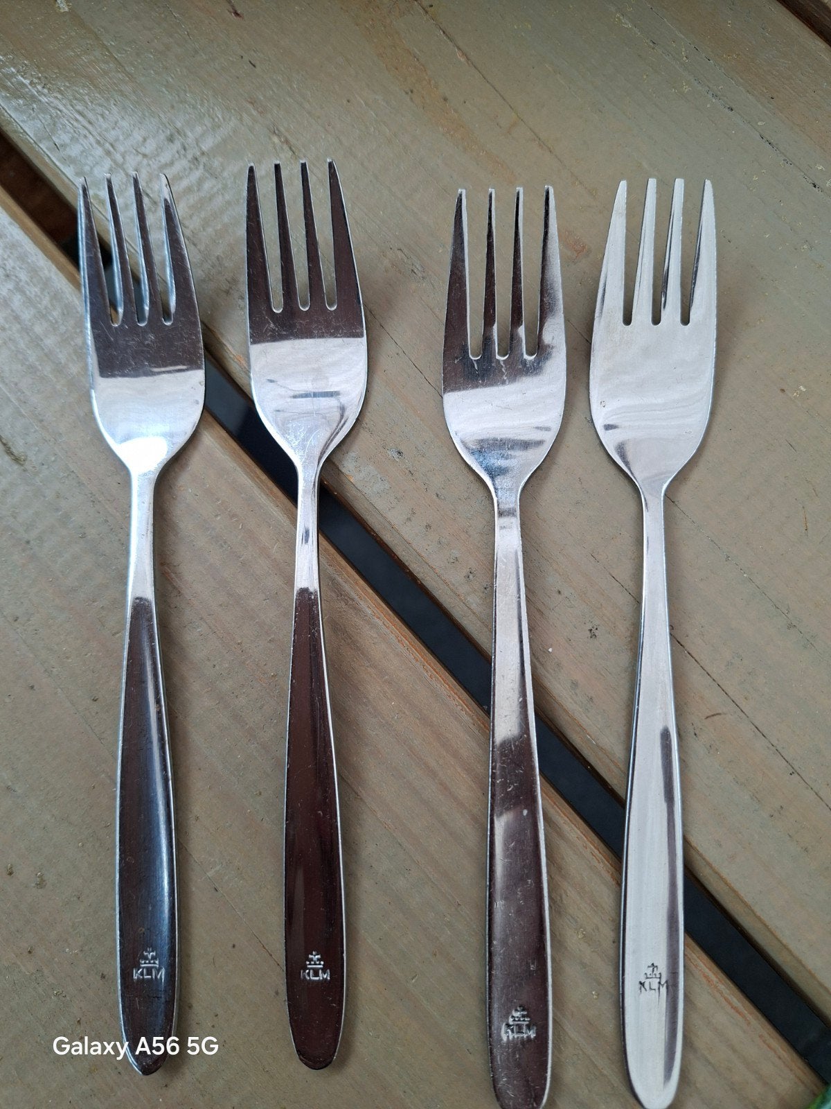 Vintage KLM vorken - Set van 4, Ophalen of Verzenden