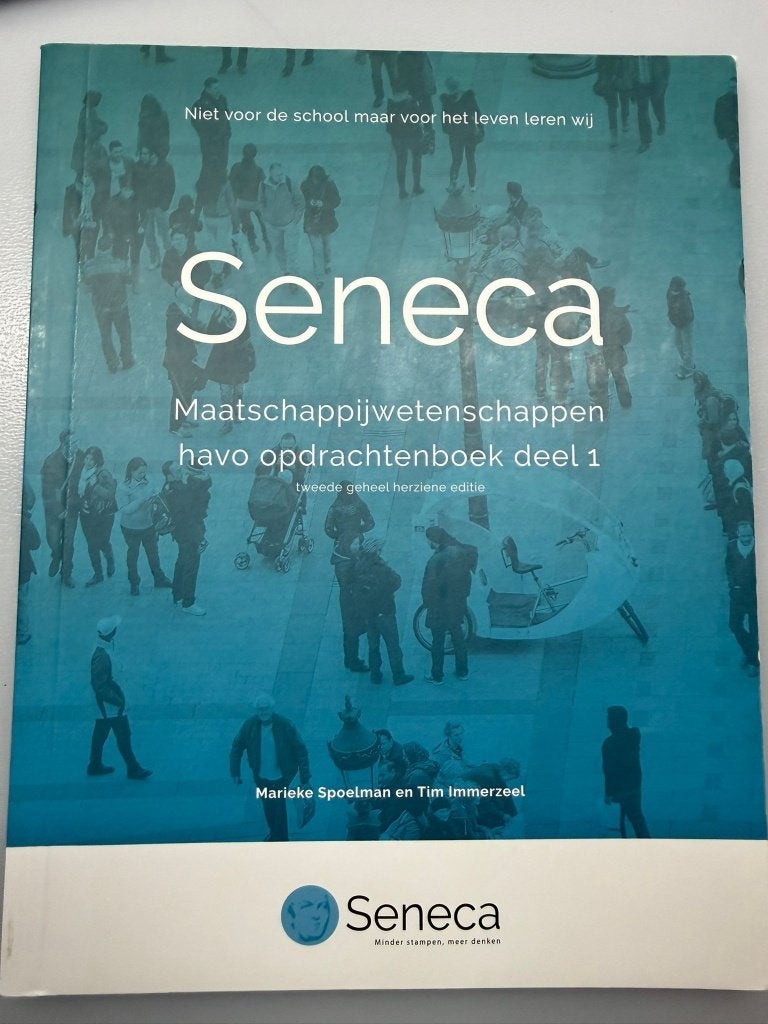 Opdrachtenboek deel 1 Maatschappijwetenschappen HAVO, Boeken, Ophalen of Verzenden, Zo goed als nieuw, Seneca, Beta