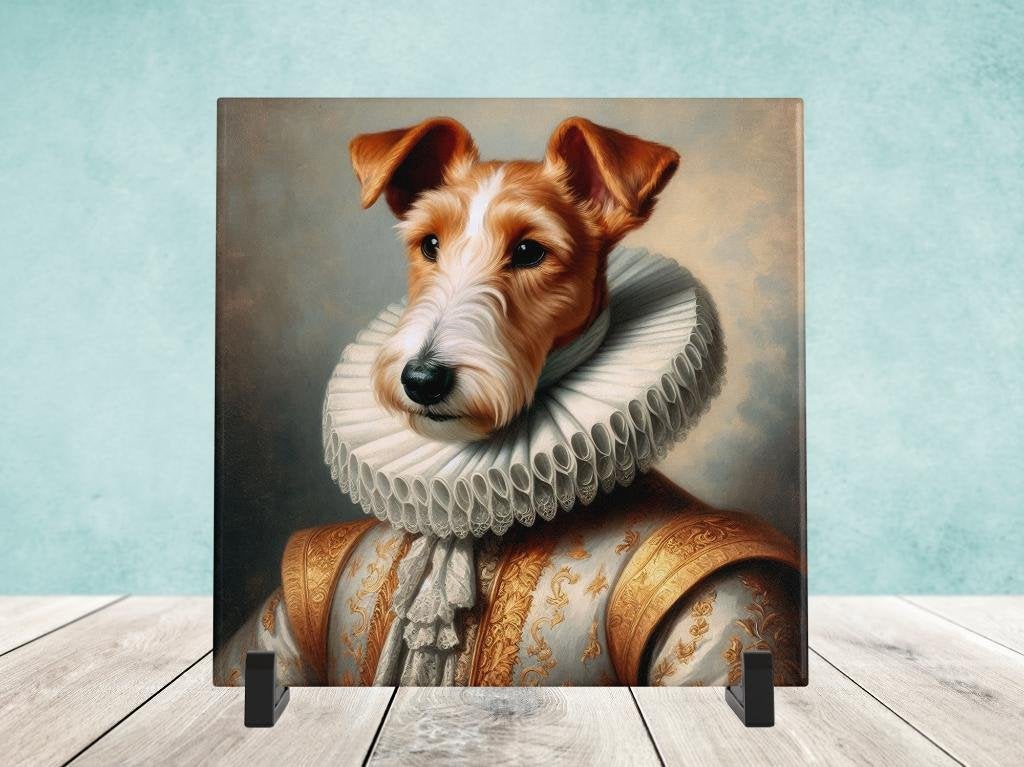 Barok Stijl - Fox Terrier tegel, Verzenden, Nieuw