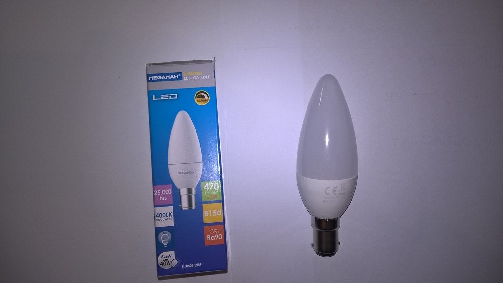 Megaman  led candle bajonet lamp(nieuw)20x, Led-lamp, B22 (Bajonetsluiting), Nieuw, Koel wit