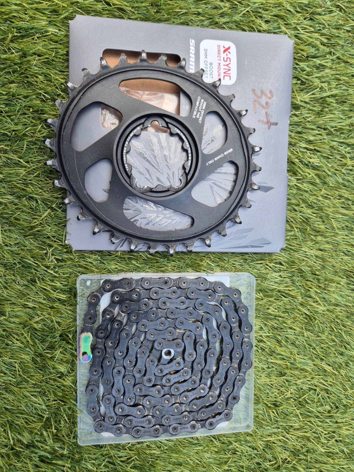 SRAM Eagle xx1 ovaal kettingblad 32T met xx1 ketting, Fietsen en Brommers, Ophalen of Verzenden, Zo goed als nieuw, SRAM, Derailleur of Ketting