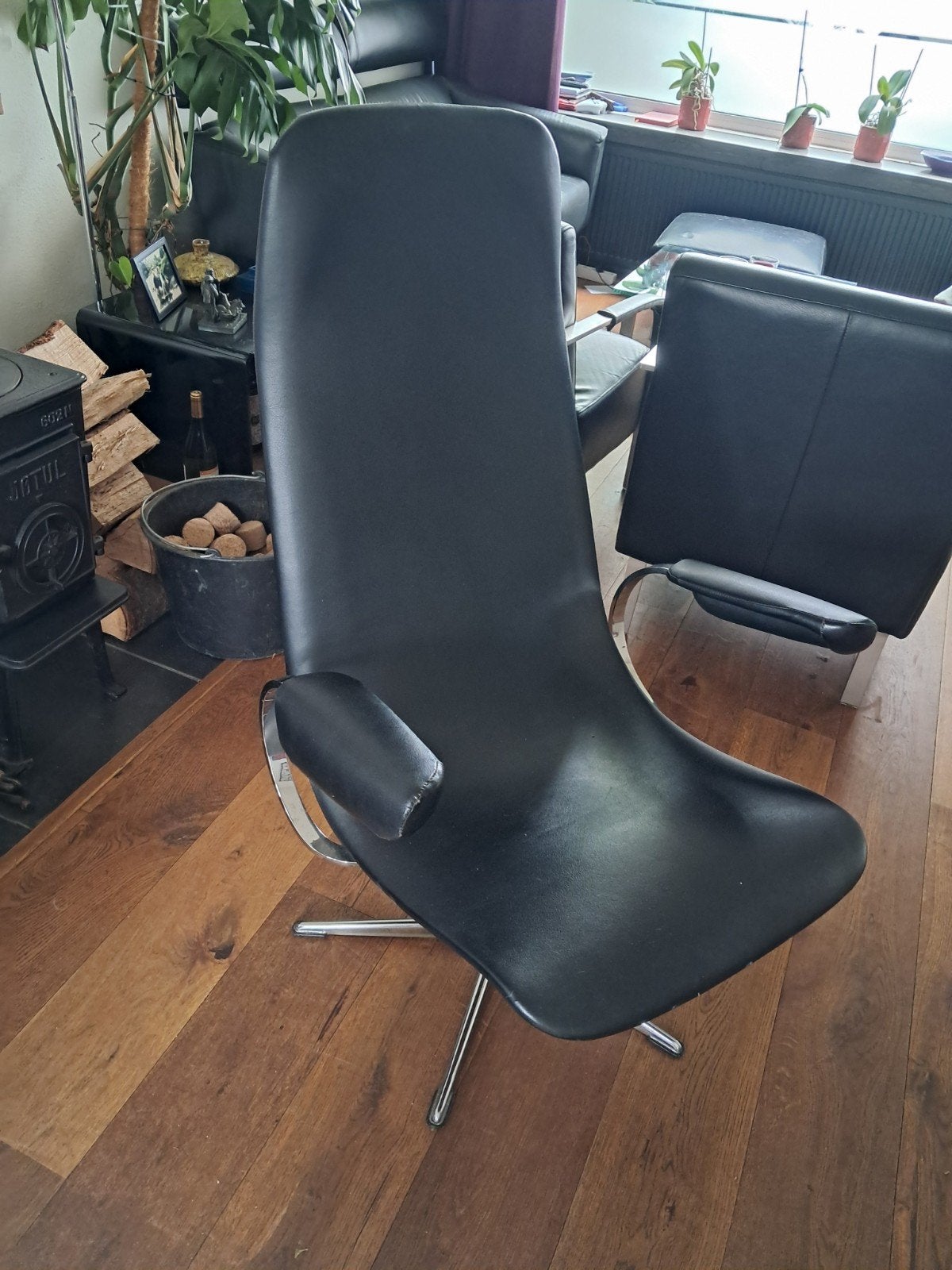 Retro Vintage Jaren 70 Stoel/Fauteuil Deens/Dutch Design (?), Ophalen, Gebruikt, Bruin, Eén
