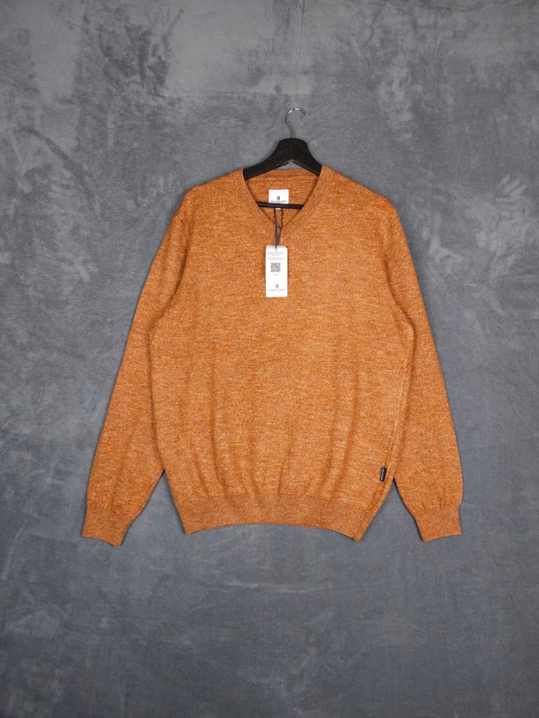 State Of Art Trui XL V Hals Oranje Bruin Nieuw Sweater., State of Art, Overige kleuren, ., Maat 56/58 (XL)