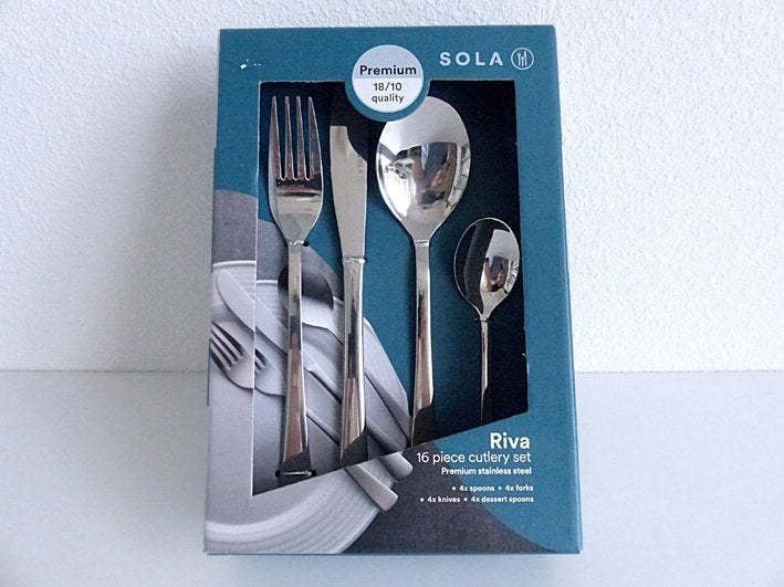 Sola bestek Riva 16-delig RVS nieuw, Ophalen of Verzenden, Nieuw, Sola, Rvs of Chroom