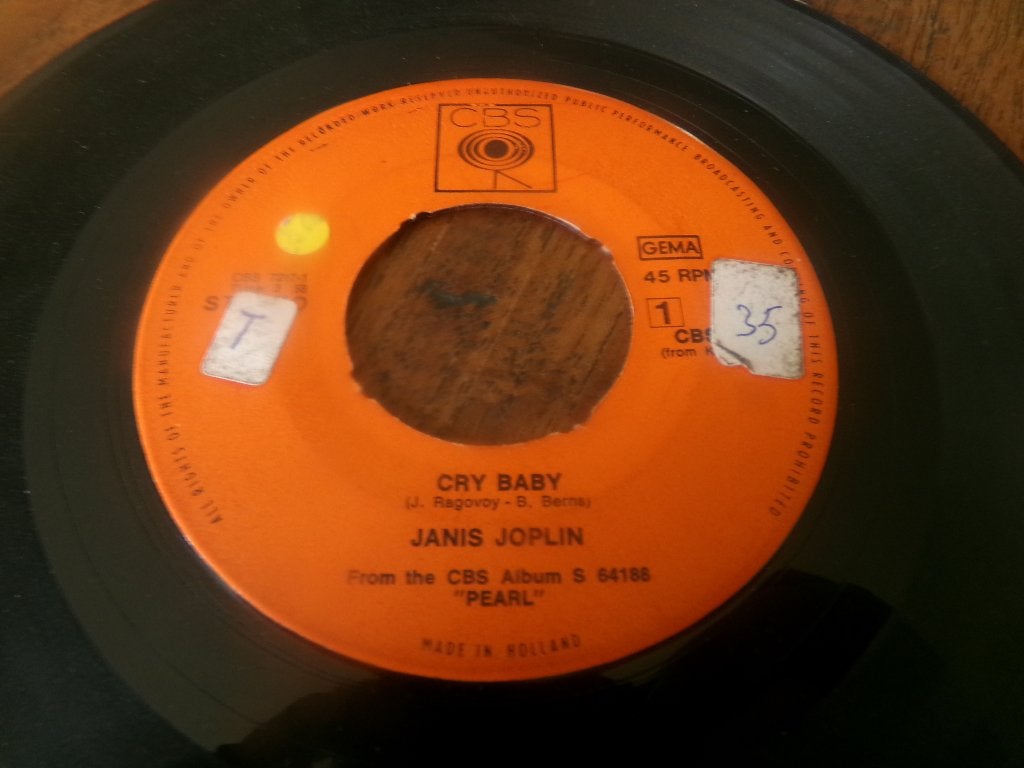 Janis Joplin ‎– Cry Baby / Mercedes Benz - 1971, Ophalen of Verzenden, Gebruikt, Pop
