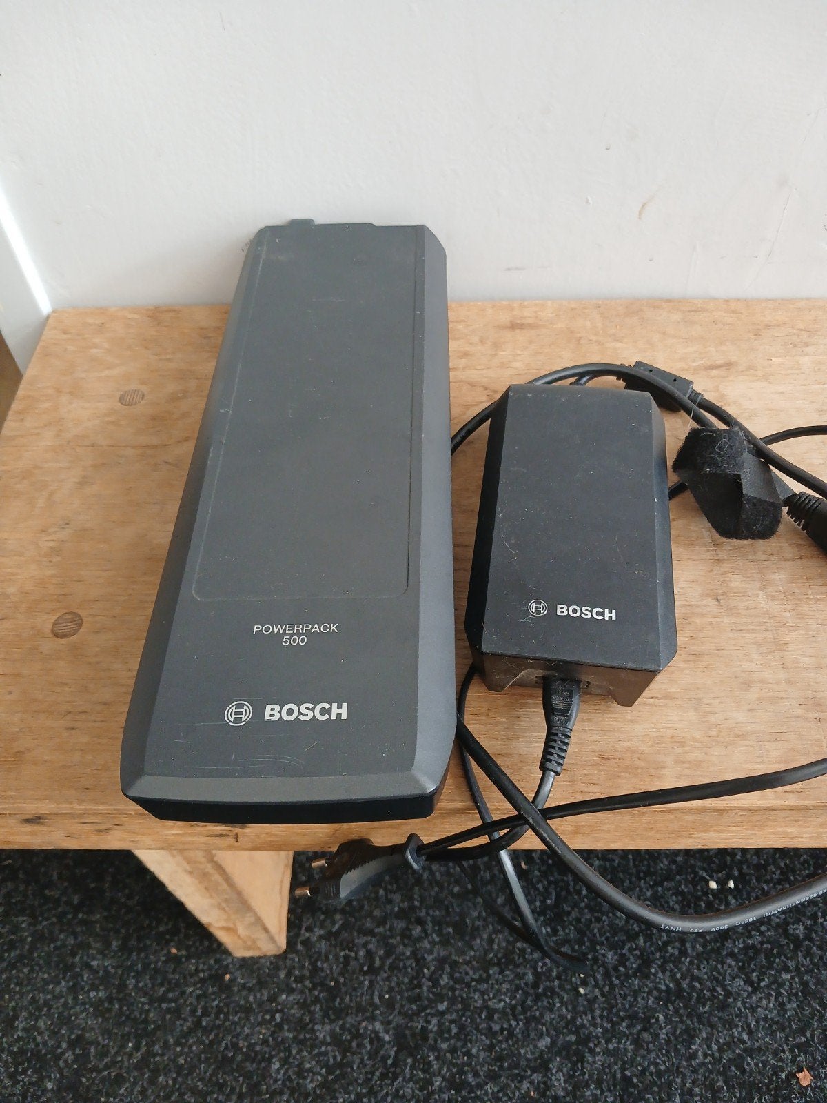 Bosch PowerPack 500 en oplader, Fietsen en Brommers, Fietsaccessoires | Fietsaccu's, Gebruikt
