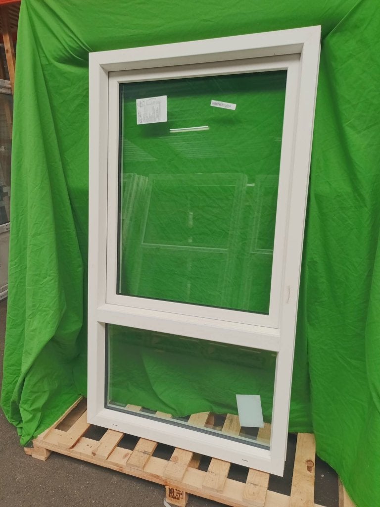 Kunststof Draaikiep vast kozijn  b98,6 x h179 -2367-, Kunststof, Raamkozijn, Niet ingevuld, Ophalen of Verzenden