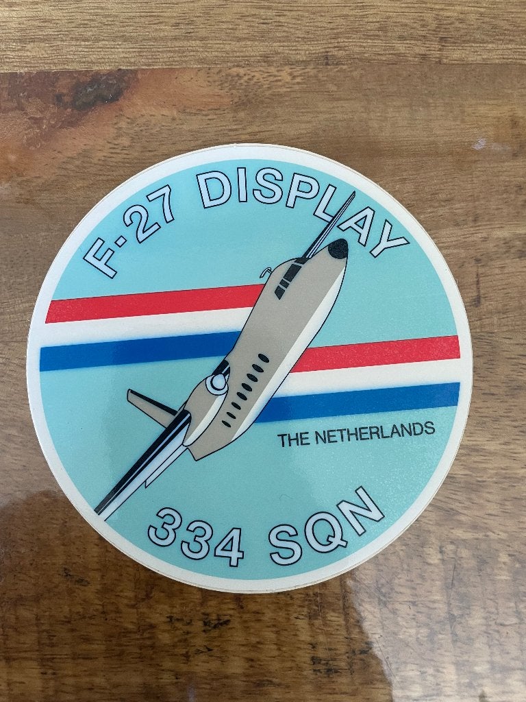 Luchtmacht sticker 334 Squadron stickers, Ophalen of Verzenden, Luchtmacht, Nederland, Embleem of Badge