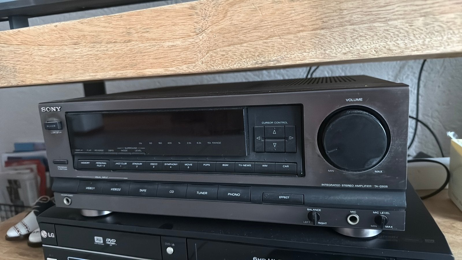 Sony stereo, LG dvd/cd speler, soundbar met 2 boxen, Ophalen, Zo goed als nieuw, Sony