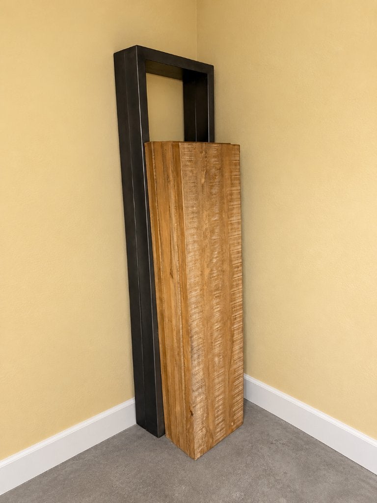 Mango houten boekenkast 160x50x200 cm, Met plank(en), Gebruikt, 150 tot 200 cm, 150 tot 200 cm
