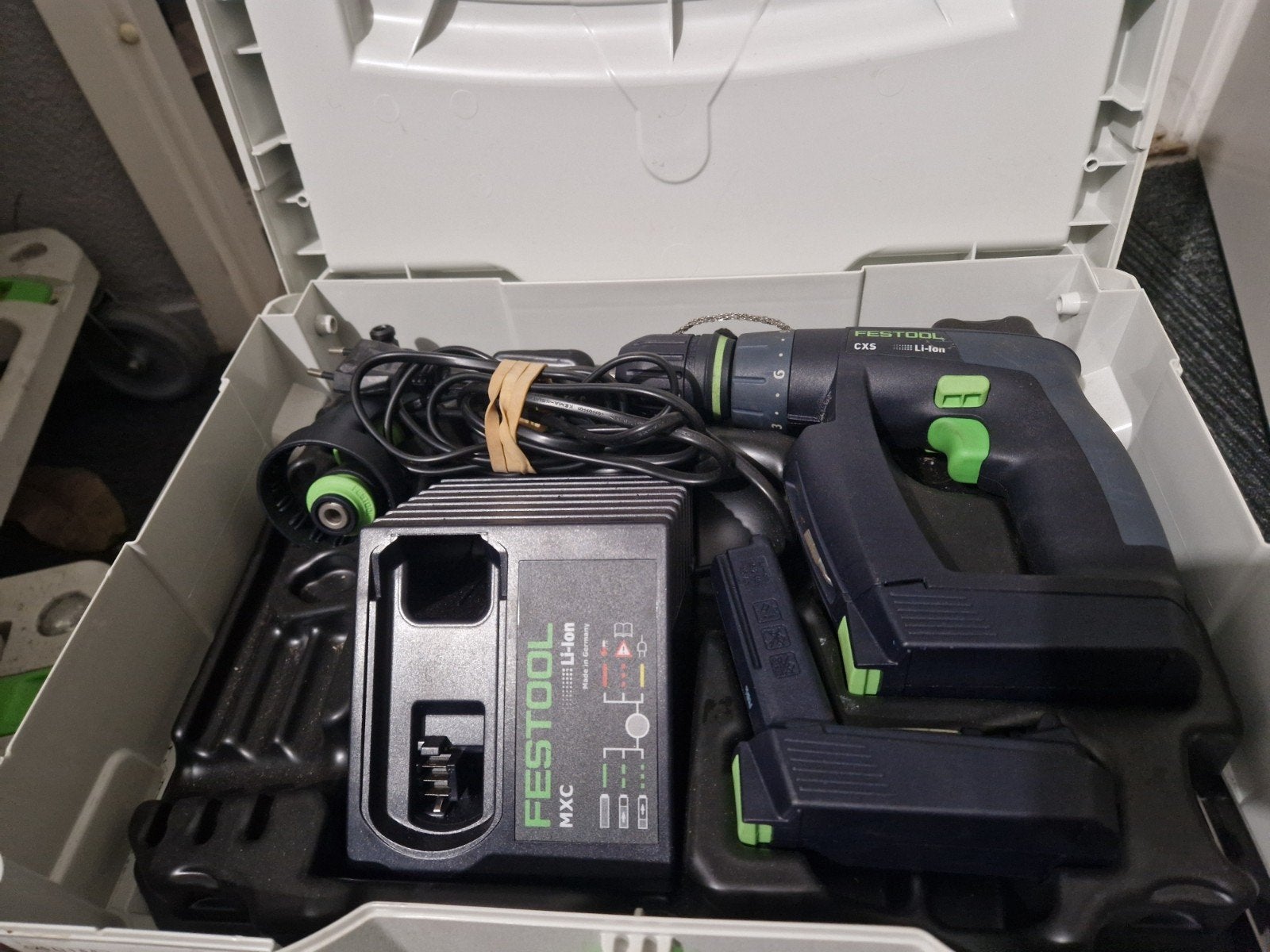 Festool CXS Li 1.5 Set Accuboormachine met accessoires, Ophalen of Verzenden, Gebruikt, Minder dan 400 watt, Boor- en Schroefmachine