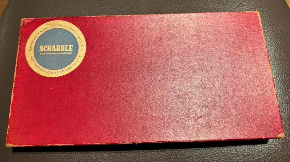 Vintage Scrabble bordspel - J.W. Spear & Sons Ltd., Een of twee spelers, Ophalen of Verzenden, Gebruikt