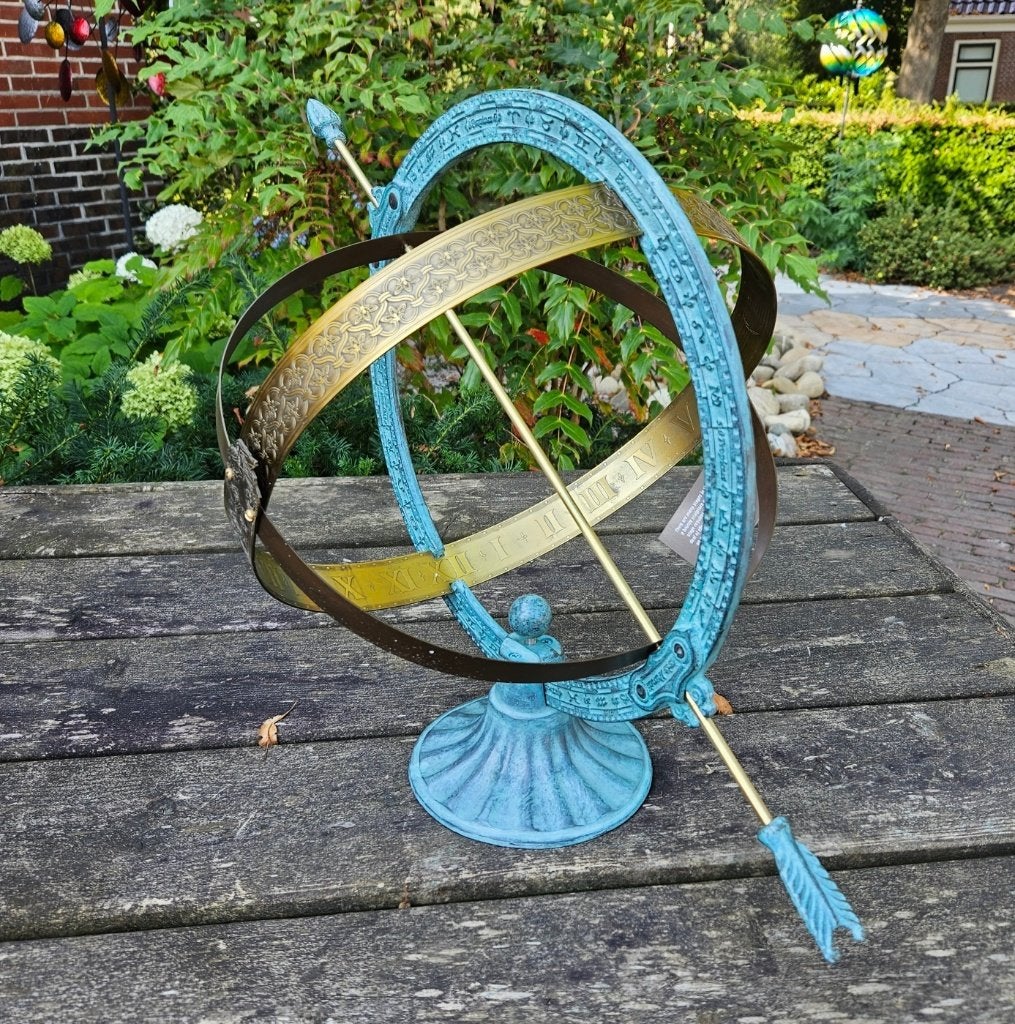 ZONNEWIJZER / 43 CM HOOG / brons / OPRUIMING, Huis en tuin decoratie Marie, Nieuw, Info@huisentuindecoratiemarie.nl, Peize