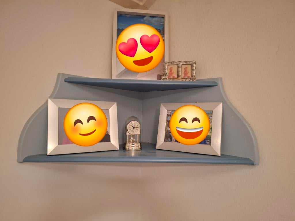 Lichtblauwe hoek- en rechte schap voor kinderkamer, Kinderen en Baby's, Kinderkamer | Inrichting en Decoratie, Ophalen, Gebruikt