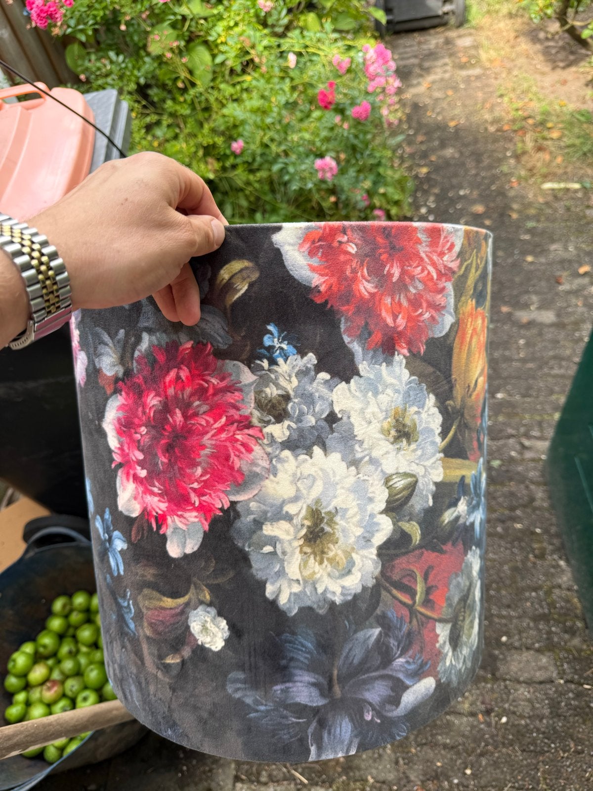 Mooie bloemetjes lampenkap, Ophalen, Meerkleurig, Rond, Zo goed als nieuw