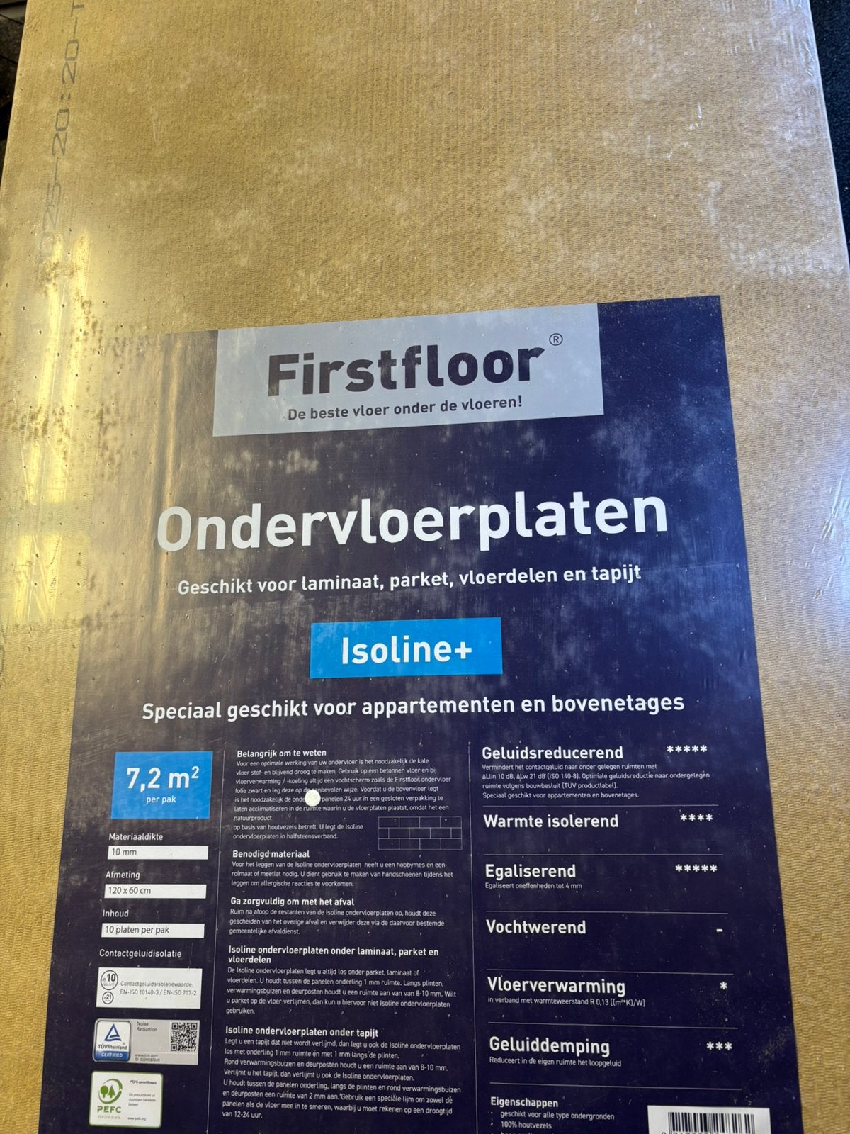isoline + ondervloer laminaat 45 m2 nieuw en onaangetast, Ophalen, Overige materialen, 30 cm of meer, 50 tot 150 cm